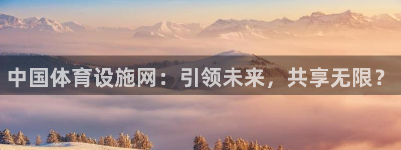 意昂体育4注册：中国体育设施网：引领未来，共享无限？